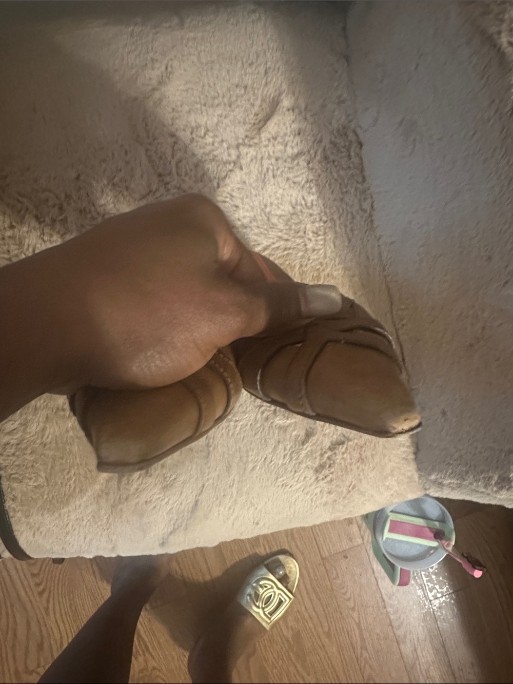 Prada Brown Suede Pointed Mules with Orange Insole - Picture 2 of 11